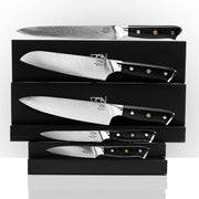 Complete Damaststaal Set Elegance Serie - Japanse messen set - 67 lagen - VDN
