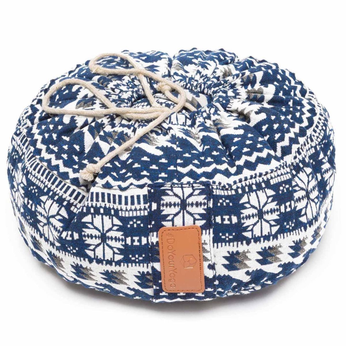 #DoYourYoga - Yoga kussen - »Vishnu« - rond meditatiekussen met bio-organische Spelt vulling - H:15cm