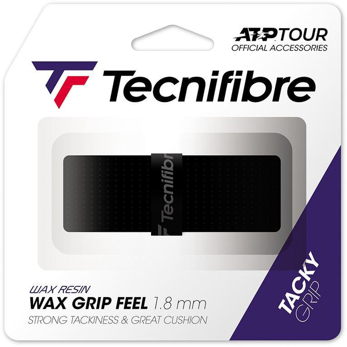 Tecnifibre WAX GRIP FEEL - zwart - 1.8 mm - basisgrip