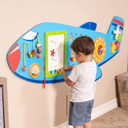Viga Toys - Wandspeelbord Vliegtuig Groot - 180cm lang