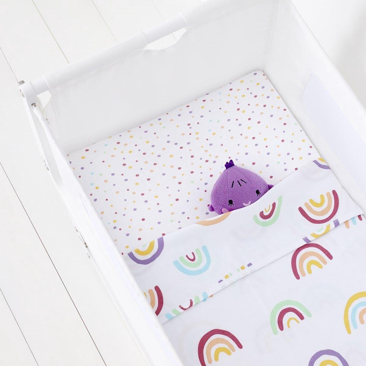 Snuz Beddengoedset voor co-sleeper - 45x90cm - Multi Rainbow