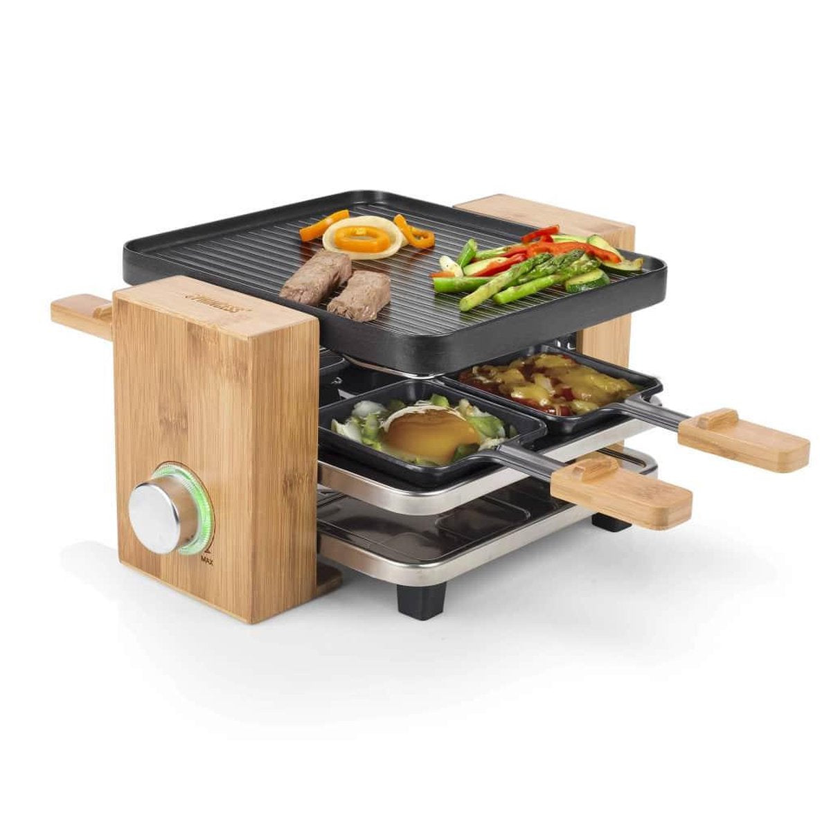 Princess 162900 Raclette Pure 4 - Gourmetstel - 4 personen