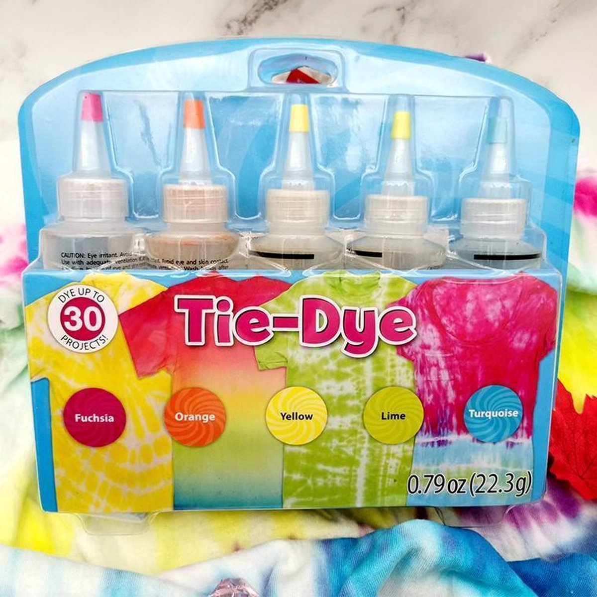 DIY 5 Kleuren Tie Dye - Complete verfset voor je kleding en textiel - Regenboogkleuren - Hoogwaardige kwaliteit - Kindvriendelijk - Incl. handschoenen en elastiekjes - DIY - Levendige Kleuren - Kleuren in de beschrijving