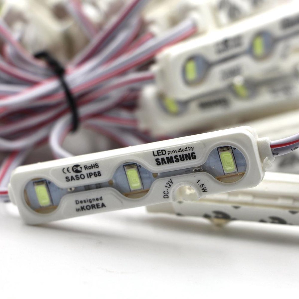 laadruimteverlichting o.a. bus verachtwagen  Samsung Chip Smd 5630 5730 3 Led Module Verlichting Dc 12V IP68 Waterdicht 1.2W Wit  laadruimteverlichting waterdicht I 12V I voor lwb van Vrachtwagens sprinter/transit/ducato/vw 10 stuks x 3 led