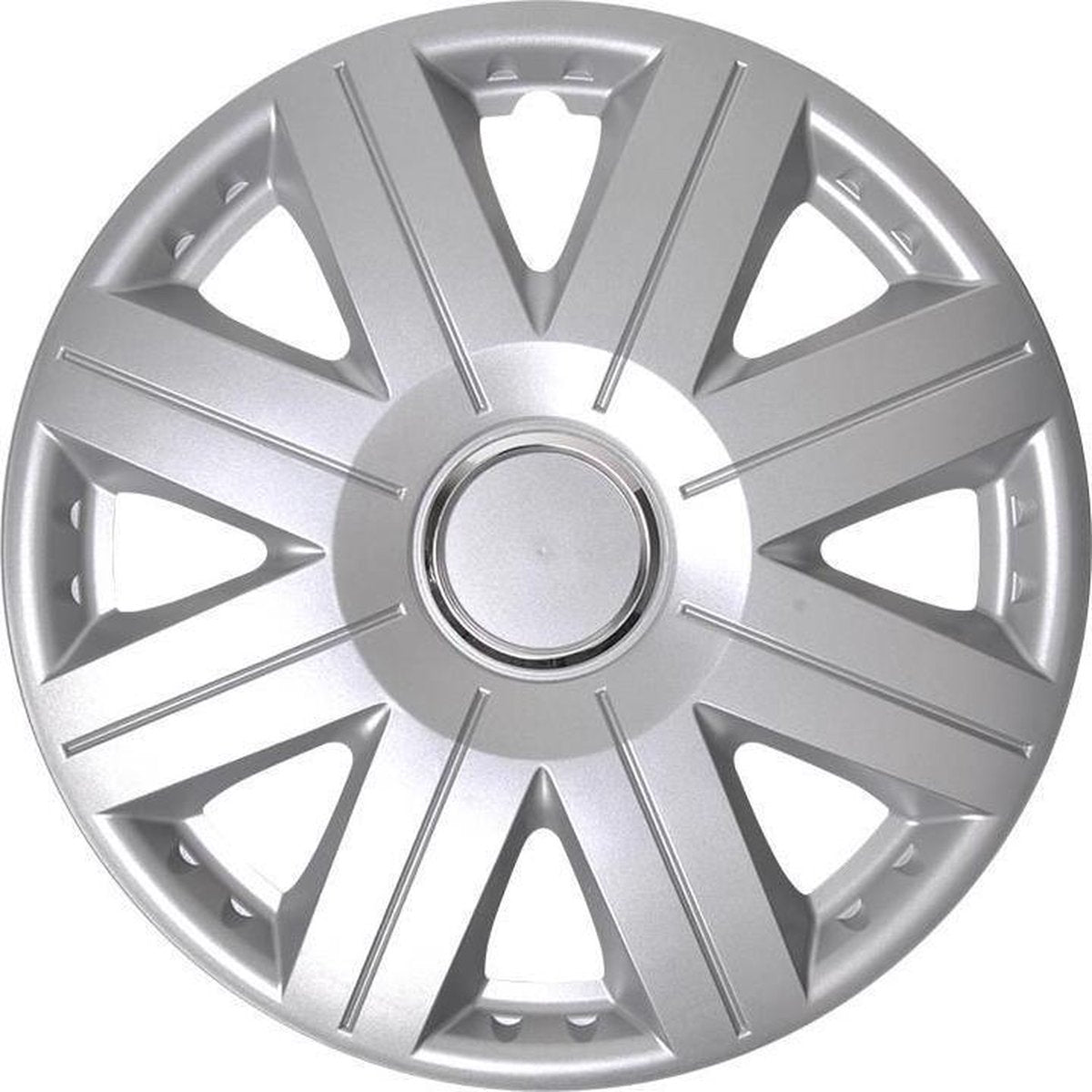 Proplus Wieldoppen Cosmos 13 Inch Zilver Set Van 4