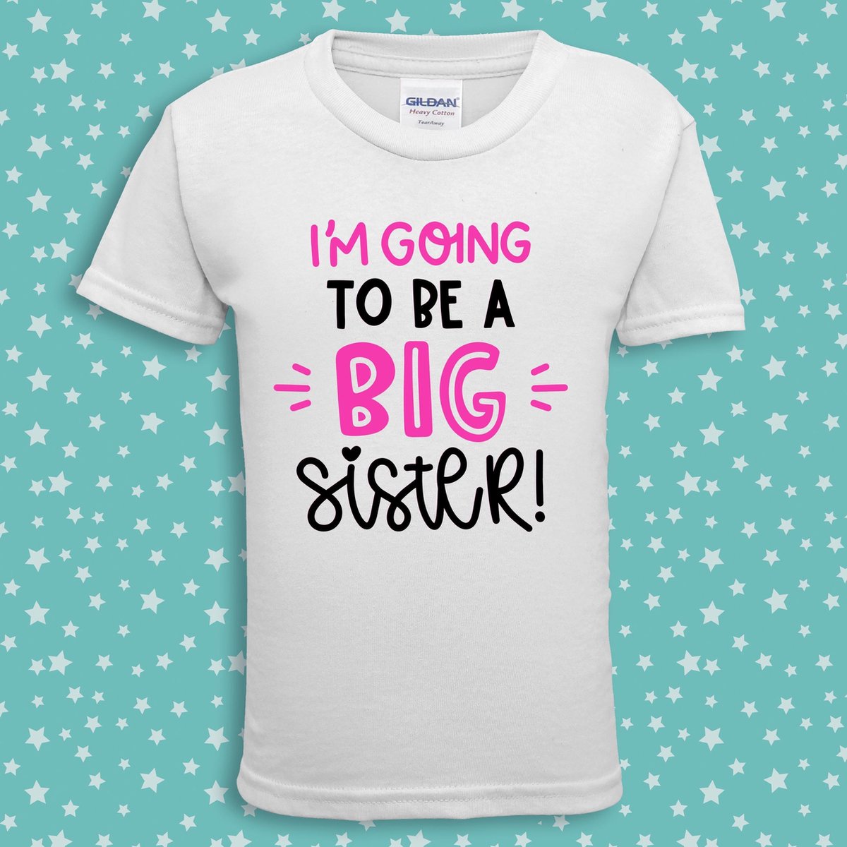I'm going to be a sister Tshirt - grote zus - Wit - 140cm