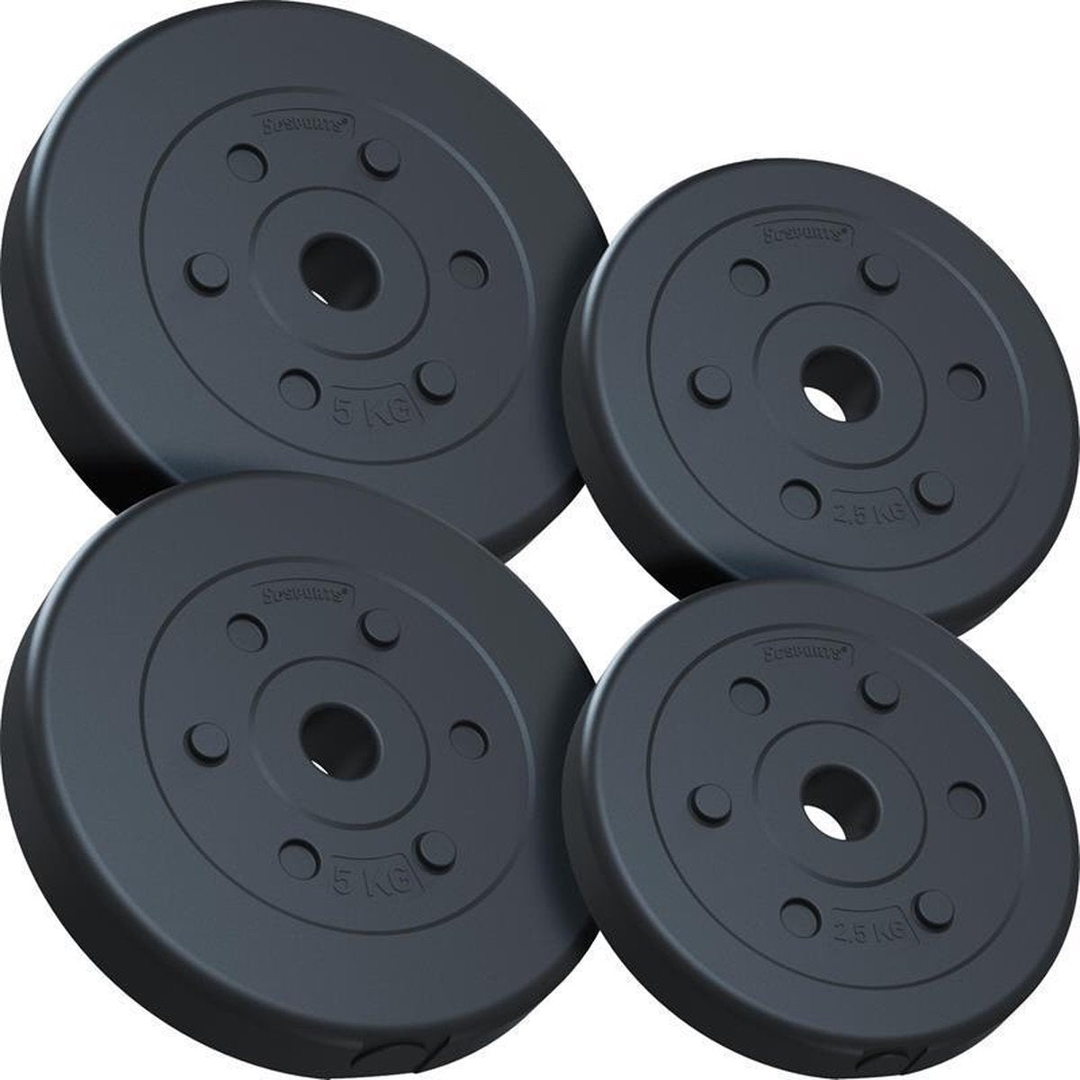 ScSPORTS® Halterschijven set 15 kg - Kunststof - 2x2