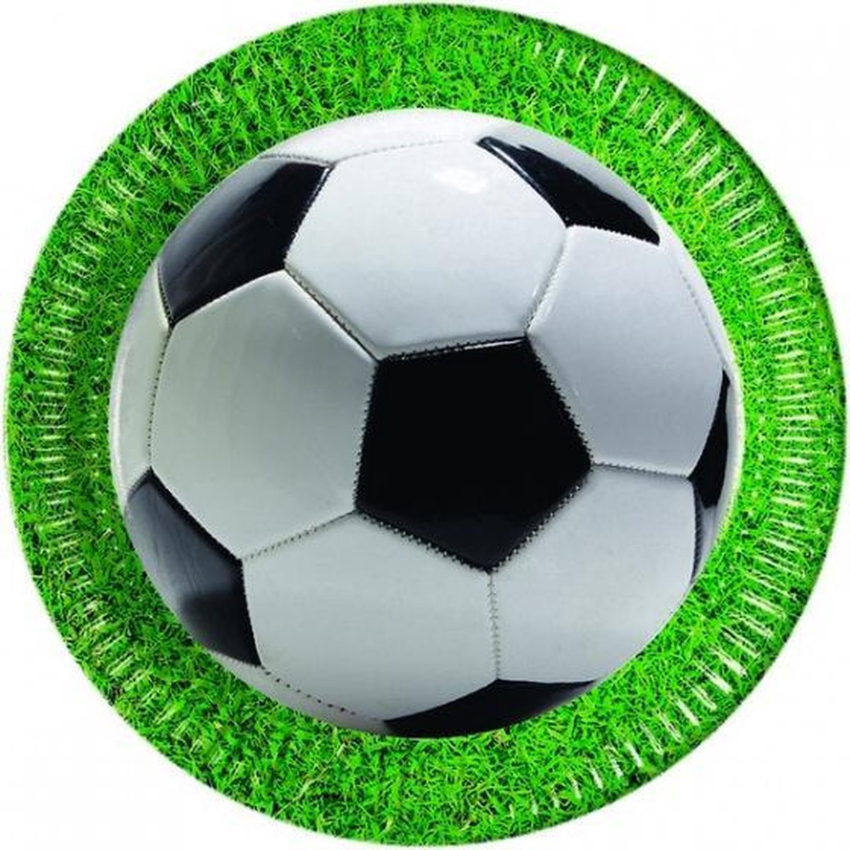 16 stuks kartonnen borden voetbal 23 cm