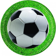 16 stuks kartonnen borden voetbal 23 cm