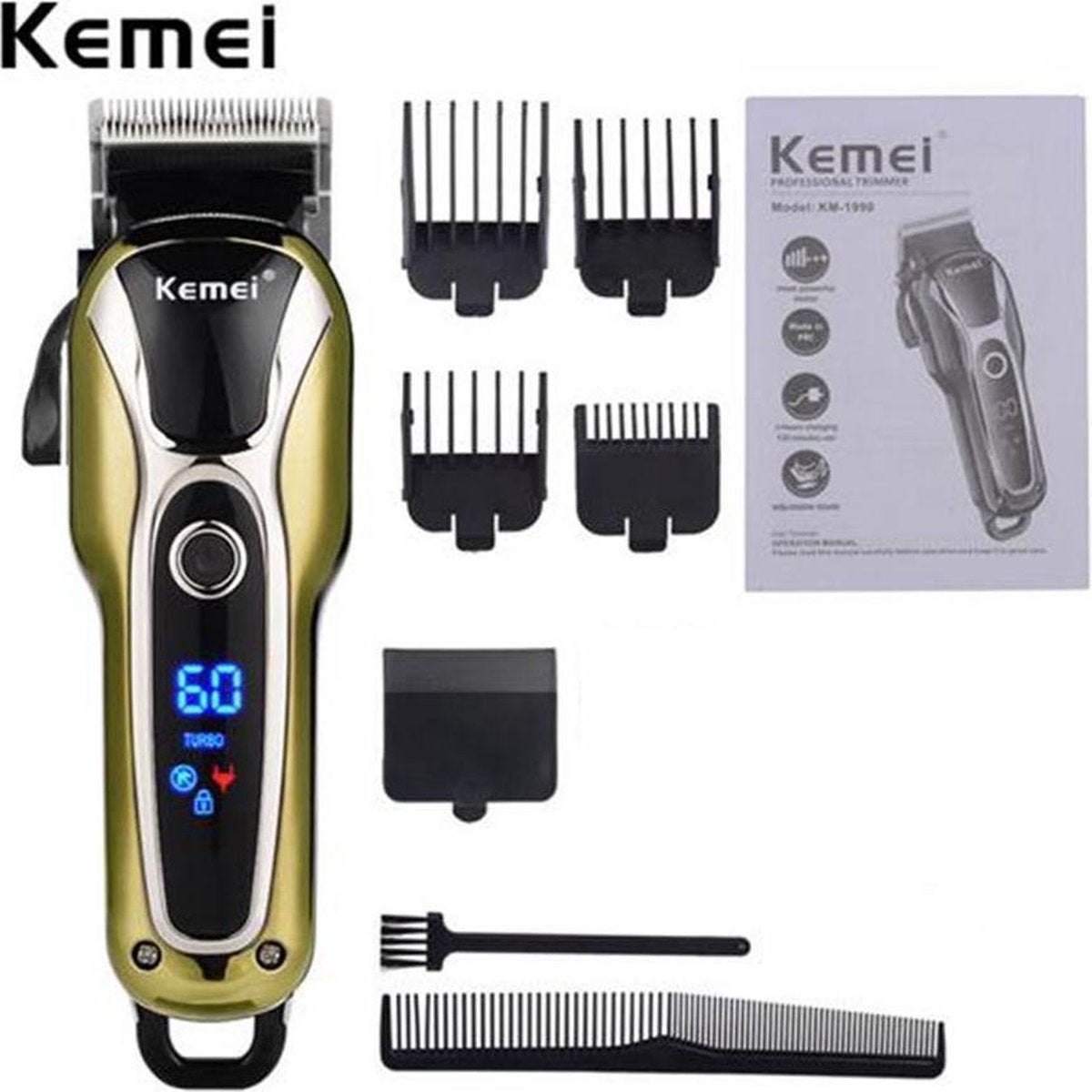 Kemei KM 1990 Trimmer - Covertabel - Tondeuse