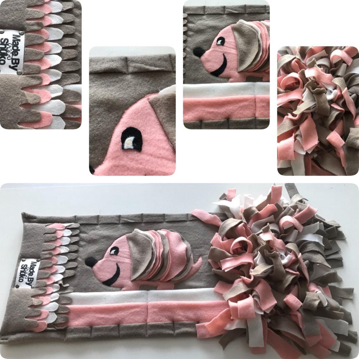 Snuffelmat voor honden en katten. Snuffelmat maat S in de kleuren taupe