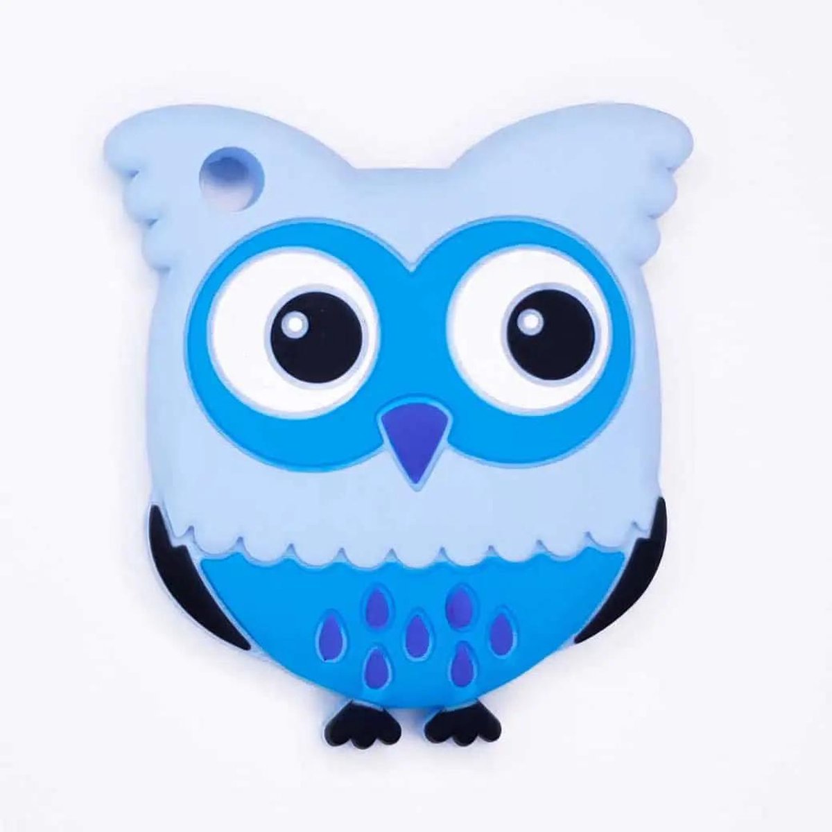 Bijtspeelgoed blauwe uil | bijtring baby | bijtring baby siliconen | uil blauw | bijtring voor doorkomende tandjes | BPA vrij | bijtspeeltje