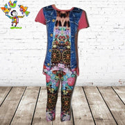 s&C Tuniek met legging Bloem zalm 110/116