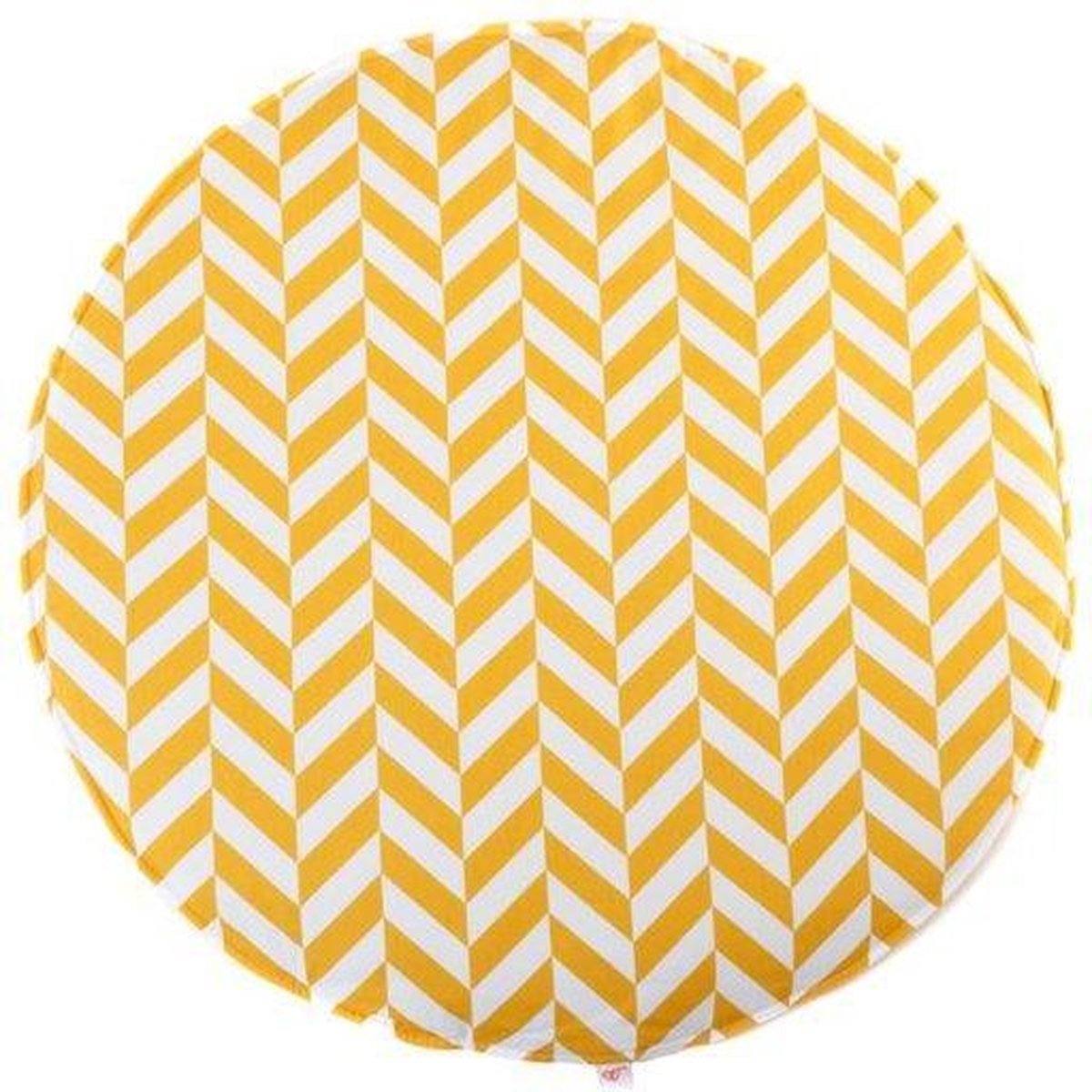 Speelmat / Speelkleed Kinderkamer Harringbone Okergeel - Vloerkleed 100 cm doorsnede