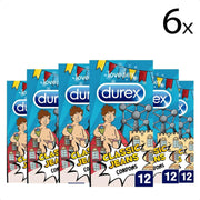 Durex Condooms Classic Jeans Belgische stijl - Condooms met extra glijmiddel - 12 stuks x6