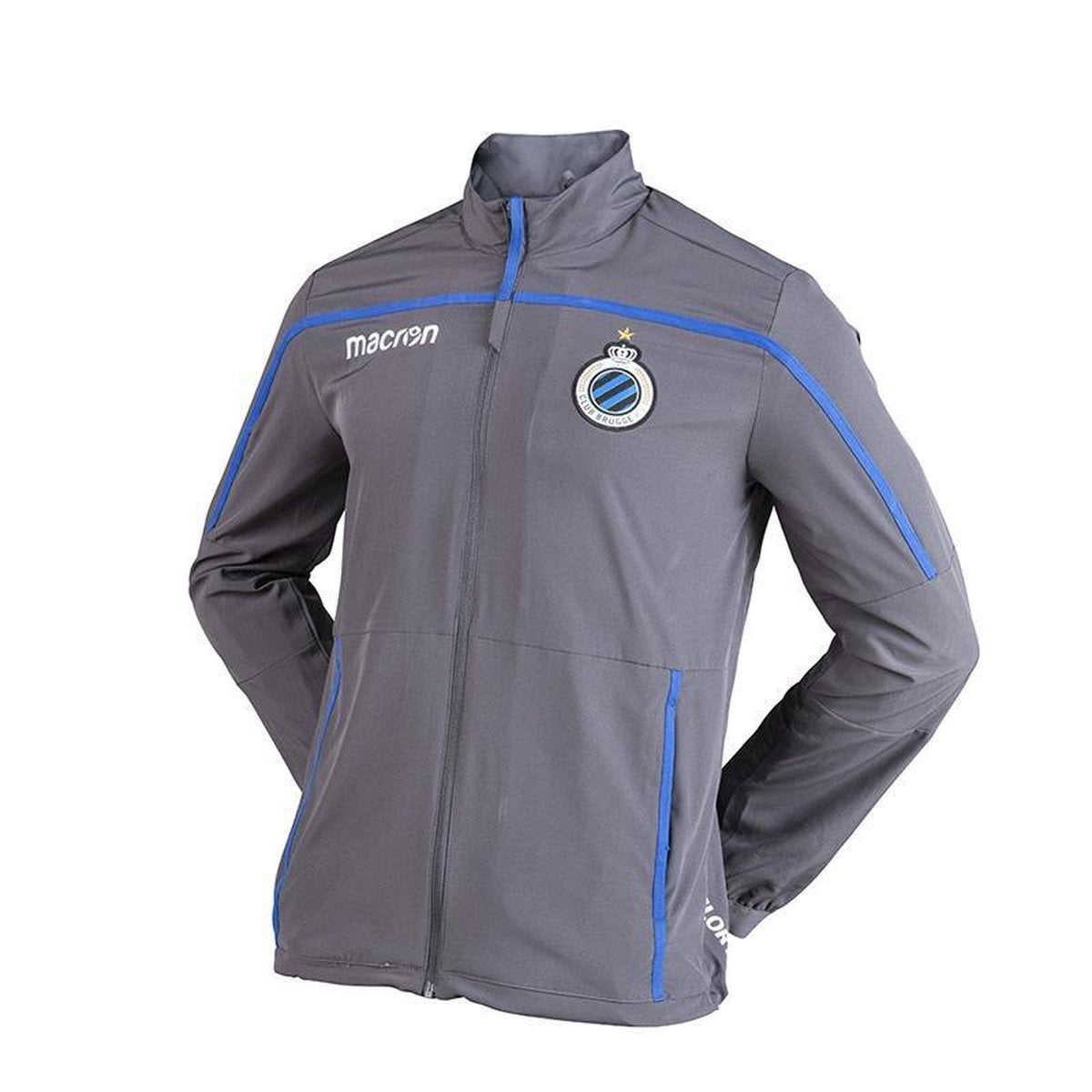 Macron Club Brugge Travel Jacket Kids 2018/2019 - Grijs - Maat 140