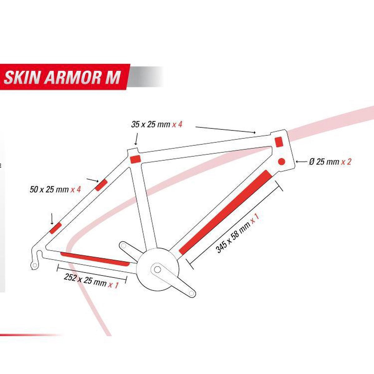 Zefal framebeschermer set skin Arm