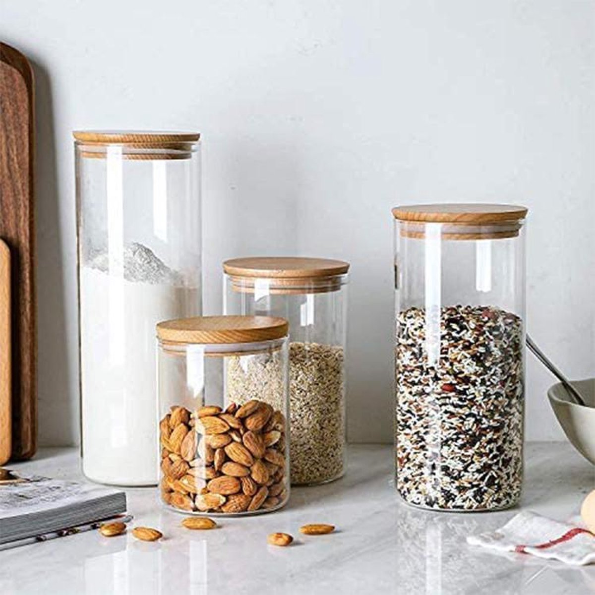 Weckpot - 1 liter - Weckpotten glas - Weck - Voorraadpot - Glazen pot - Glazen pot met deksel