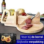 MikaMax Worst Guillotine - Snijplank - Worstsnijder - Worst snijplank - Hout