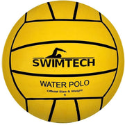Swimtech Bal Waterpolo Rubber Geel Maat 4