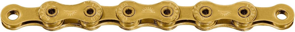 Sunrace Ketting Cn12h 1/2 X 3/32 Inch 126 Schakels Staal Goud