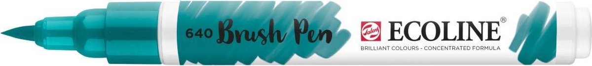 Ecoline - Brushpen - Blauw groen - Talens