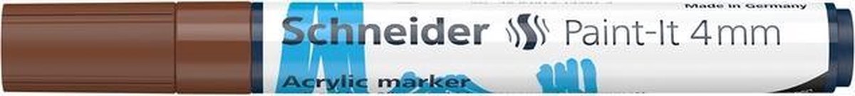 Acryl Marker Schneider Paint-it 320 4mm bruin. S-120207