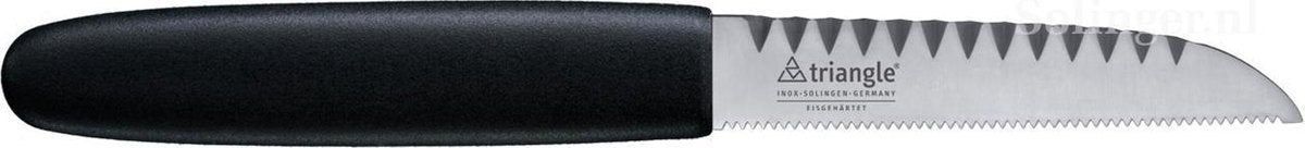 Triangle Professional Decoratiemesje / Tomatenmesje - Rvs - 9 cm - zwart