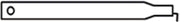 Campking Tussendeel 22mm 95-100cm + Veer + Gat - Metaal (2254460)