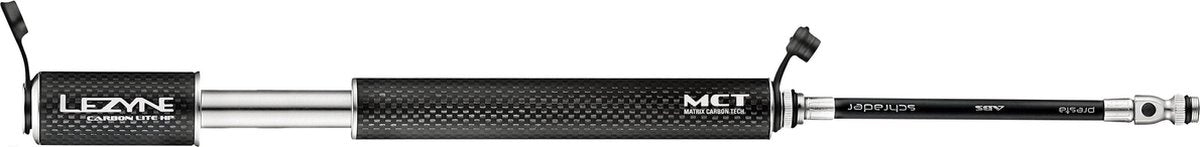 Lezyne Carbon Drive Lite - Minipomp - Carbon/Aluminium - Presta/Schrader Ventiel - Zwart