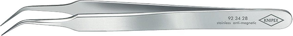 Knipex 92 34 28 Precisiepincet Spits Gebogen 45Â° Extra Fijn 105 Mm