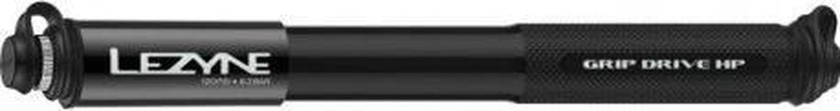Lezyne Grip Drive HP Small - Minipomp - Aluminium - Presta/Schrader Ventiel - Zwart