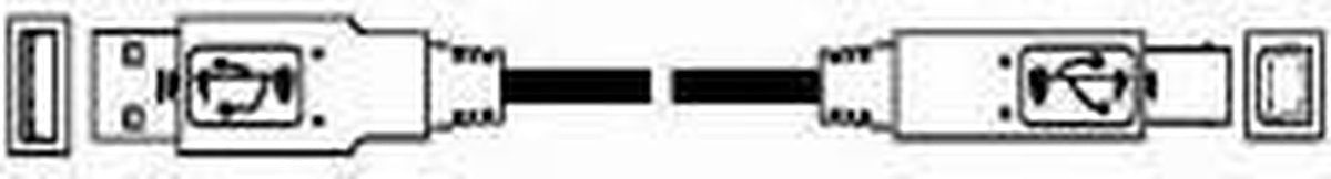Deltac USB aansluitkabel USB (v2.0) 498 USB-kabel 2 m USB A Mini-USB B