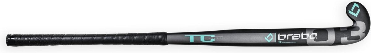 Brabo It Unisex Indoor Hockeystick - Black/Aqua - 32 Inch