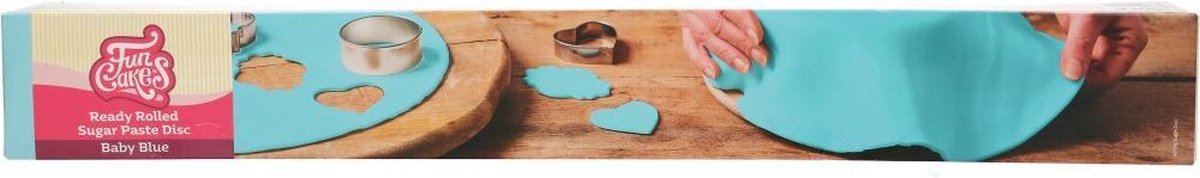 FunCakes Uitgerolde Fondant Disc - Babyblauw