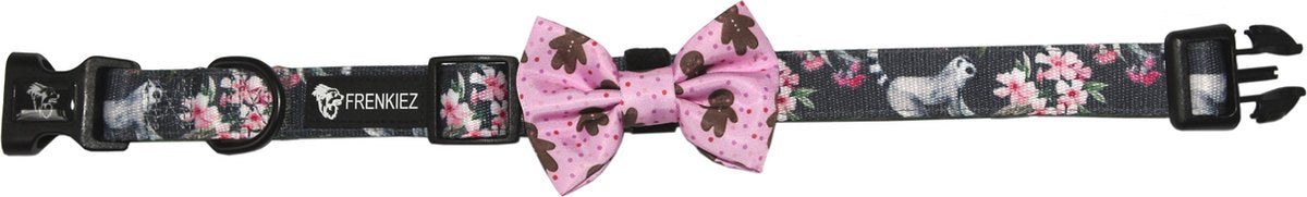 Frenkiez maki halsband met kerst strik small