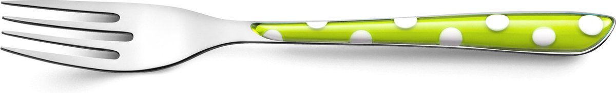 AMEFA - ECLAT DOTS GROEN TAFELVORK 18-0 - SET VAN 6 STUKS