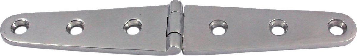 Staartscharnier - 160x27x4 - Rvs 316 - Knoop boven