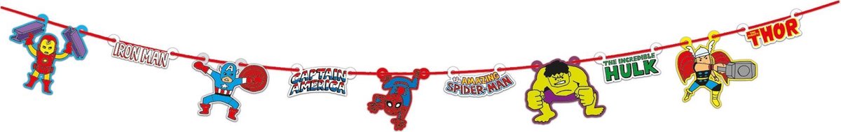 PROCOS - Kartonnen premium Avengers slinger - Decoratie > Slingers en hangdecoraties