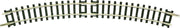 22224 N Fleischmann rails (zonder ballastbed) Gebogen rails 30 ° 295.4 mm