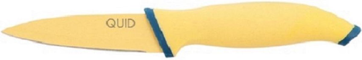 Quid Astral keukenmes 9 cm RVS geel/blauw