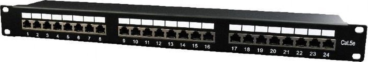 Cat5e 24 poorts patchpaneel FTP 19 1U