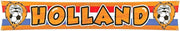 2x Oranje mega banner/ vlag Holland 370 x 60 cm - Oranje Ek/ Wk versiering artikelen