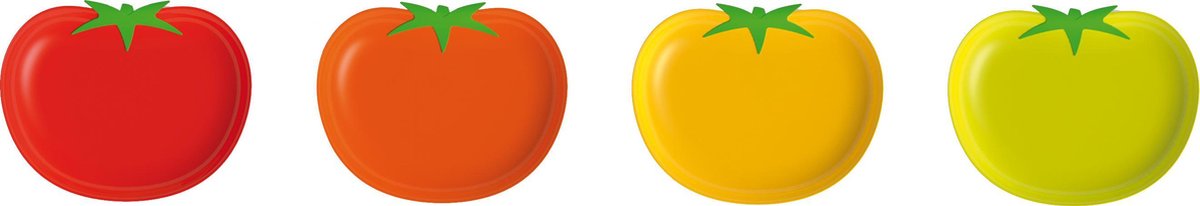 Zak!Designs Kitchen & Garden Tomaat Serveerplateau - Melamine - 20 x 16 cm - Oranje