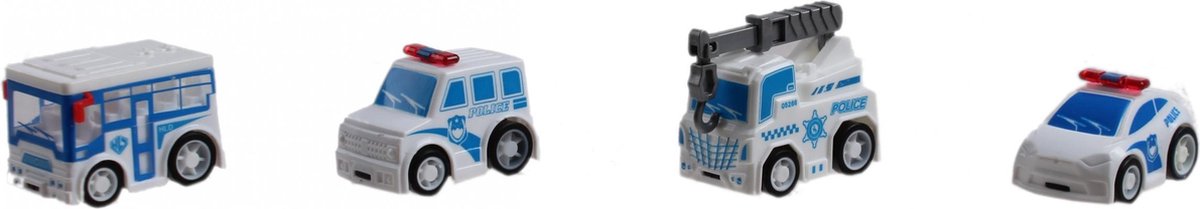 Jonotoys Autoset Politie 4-delig