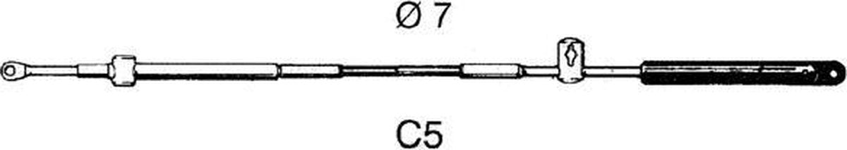 Ultraflex Afstandbedieningskabel C5 2.1 mtr