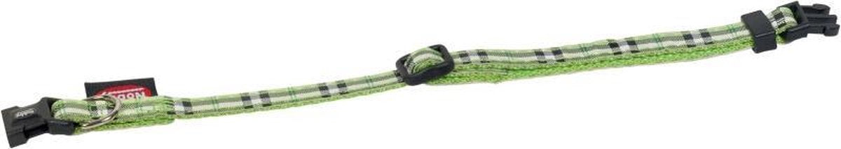 Nobby halsband tartan groen 13-20 x 1 cm - 1 st