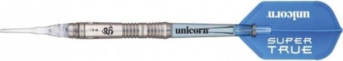 Unicorn Dartpijlen Super True Blue Softtip 90% Gewicht 18