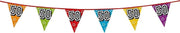 1x stuks vlaggenlijnen met glitters Sarah/Abraham 50 jaar thema feestartikelen - Verjaardag versieringen - 8 meter - Plastic