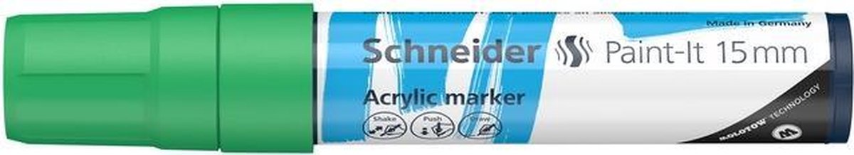 Acryl Marker Schneider Paint-it 330 15mm groen S-120304